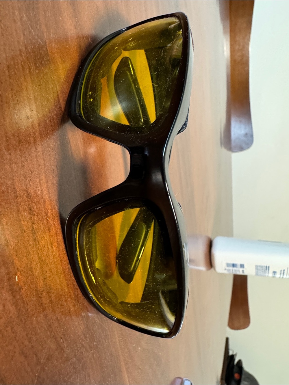Yellow Lens Black Frame Protective Sunglasses
